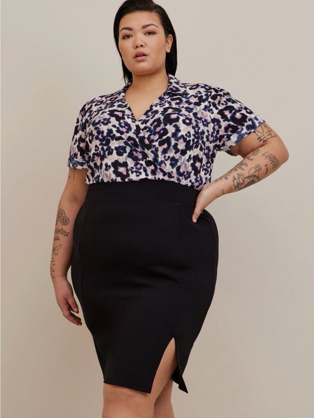 Torrid at the knee Ponte Studio Crepe Bodycon Dress